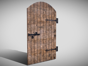 medieval arched door 3D 모델
