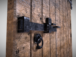 medieval arched door Modèle 3D