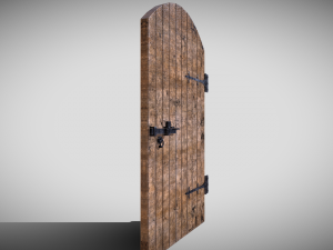 medieval arched door Modèle 3D