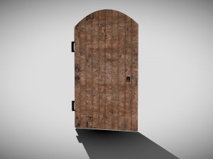 medieval arched door Modèle 3D
