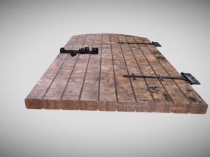 medieval arched door Modèle 3D