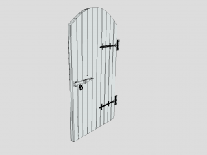 medieval arched door Modèle 3D