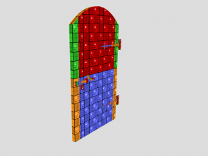 medieval arched door Modèle 3D