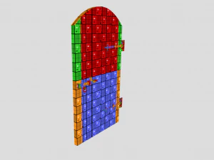 medieval arched door 3D Model