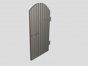 medieval arched door Modèle 3D