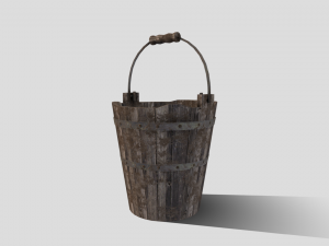 medieval bucket prop 3D 모델