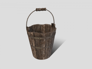 medieval bucket prop 3D 模型