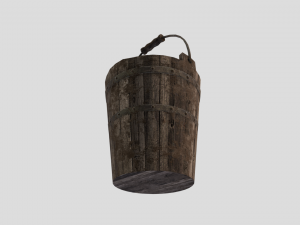 medieval bucket prop 3D 模型
