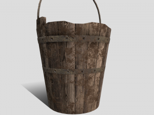 medieval bucket prop 3D 模型
