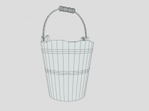 medieval bucket prop 3D 模型
