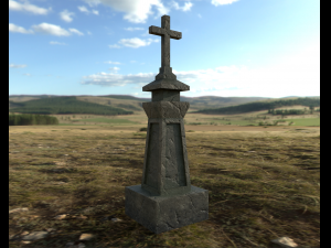 medieval grave marker 3D 모델