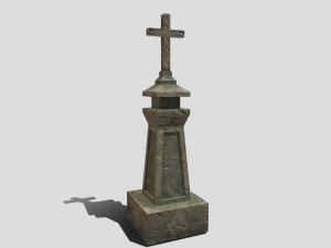medieval grave marker 3D मॉडल