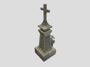 medieval grave marker 3D मॉडल