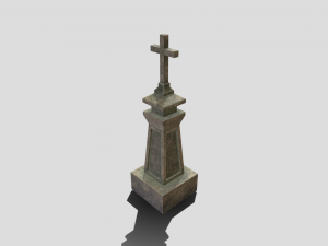 medieval grave marker 3D मॉडल