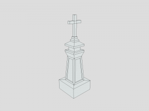 medieval grave marker 3D मॉडल