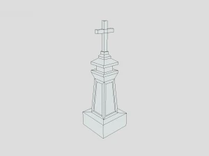 medieval grave marker 3D Model