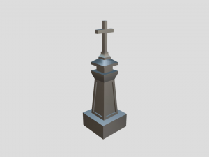 medieval grave marker 3D मॉडल