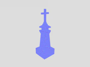 medieval grave marker 3D Model