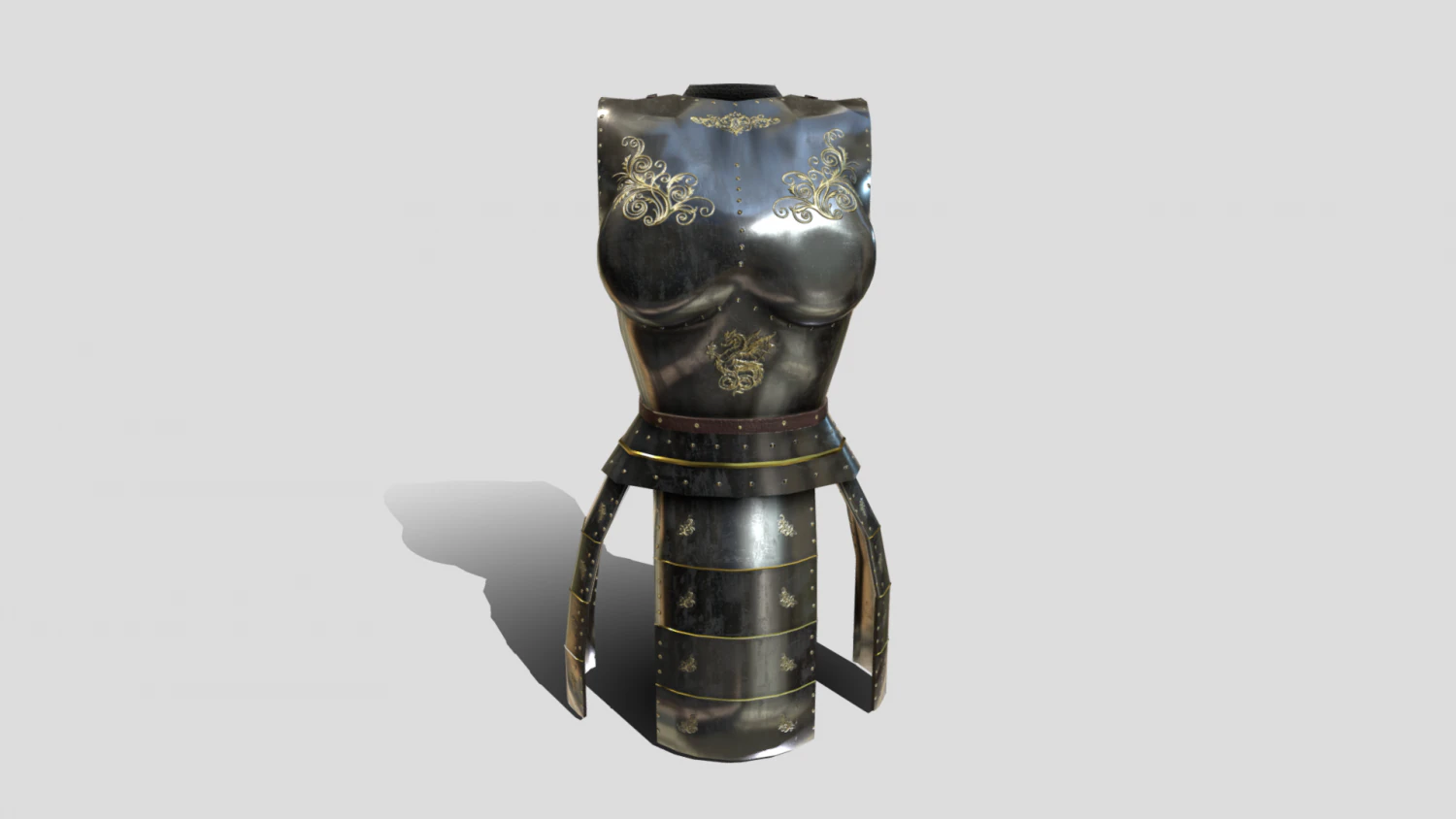 medieval armour 3D Model .c4d .max .obj .3ds .fbx .stl .blend 