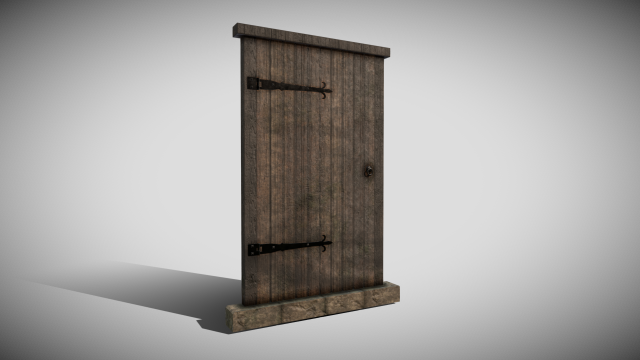 medieval door 3D मॉडल .c4d .max .obj .3ds .fbx .stl .blend 