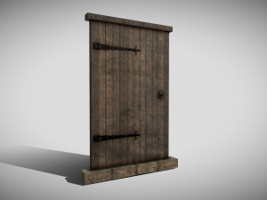 medieval door 3D 모델