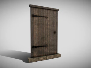 porta medieval Modelo 3D