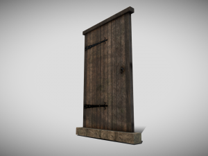 medieval door 3D मॉडल