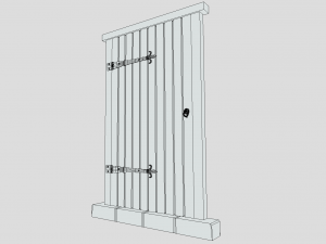 medieval door 3D मॉडल