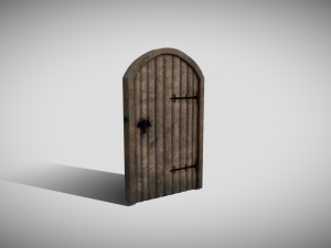 medieval arched door 3D Model