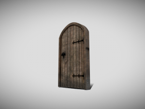 medieval arched door 3D Model