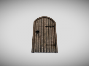 medieval arched door 3D Model
