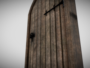 medieval arched door 3D Model