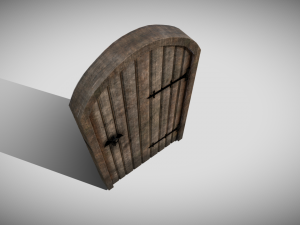 medieval arched door 3D Model