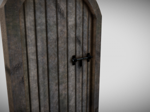 medieval arched door 3D Model