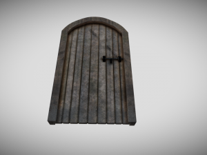 medieval arched door 3D Model