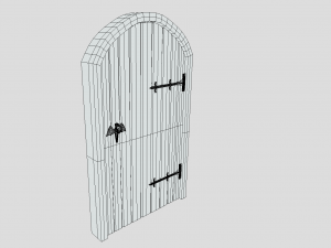 medieval arched door 3D Model