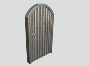 medieval arched door 3D Model