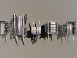 medieval cart pack 3D 모델