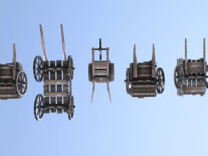 medieval cart pack 3D Model