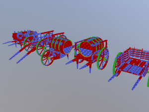 medieval cart pack 3D 모델