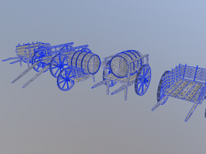 medieval cart pack 3D 모델
