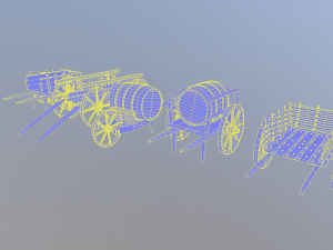 medieval cart pack 3D 모델