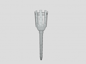 medieval torch 3D 模型