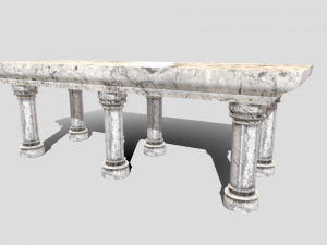 medieval altar Modello 3D