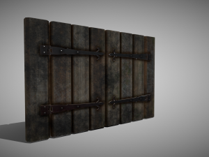 medieval window shutters 3D 모델