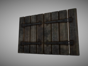 medieval window shutters 3Dモデル