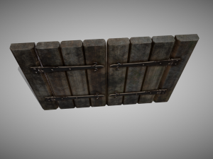 medieval window shutters 3Dモデル