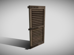 medieval window shutter 3D 모델
