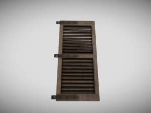 medieval window shutter 3D Модель