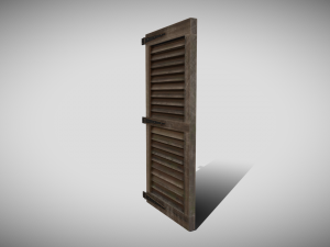 medieval window shutter 3D Модель